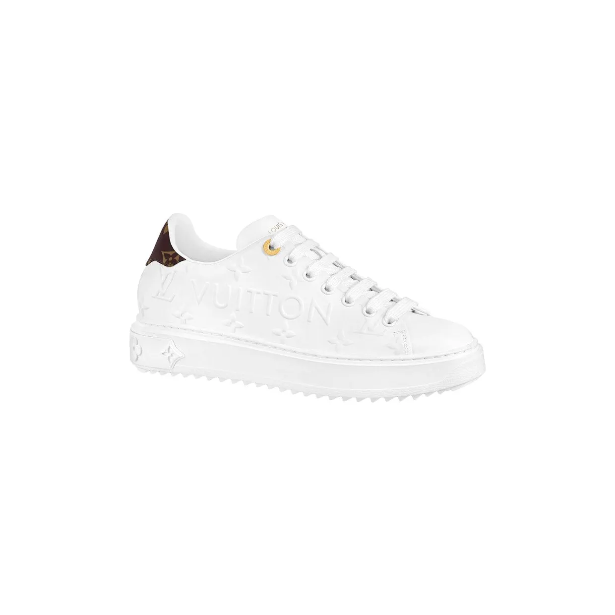 Louis Vuitton Time Out Debossed LV Monogram Leather White (1AAP6H)