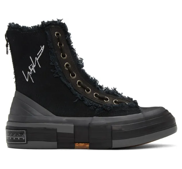 Yohji Yamamoto Black xVESSEL Edition Campus Zipper Sneakers (FR-E15-063)