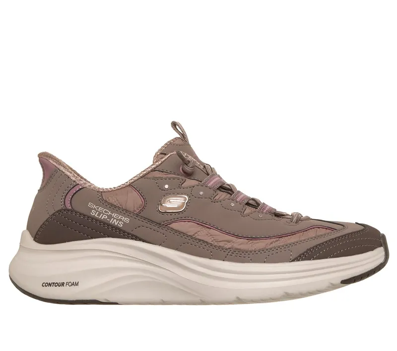 Skechers Slip-ins: Contour Foam “Cozy Fit Sweet Nostalgia Sneaker Brown” (150412CHOC)