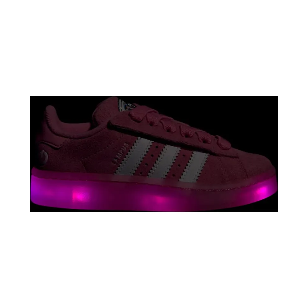 Adidas Campus 00s Led Lights Comfort Closure Elastic Lace Kids Bliss Pink / Cloud White / Clear Pink (JS1283)