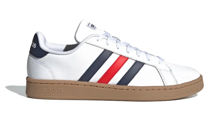 Adidas Grand Court ‘Active Red’ Cloud White/Trace Blue/Active Red (EE7888)