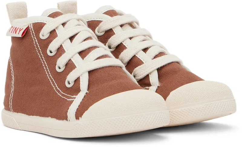 TINYCOTTONS Baby Brown Solid Sneakers (AW22-364)