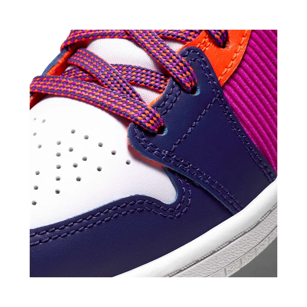 Jordan 1 Mid Fire Pink Barely Grape (PS) Fire Pink/Barely Grape-Hyper Crimson-Regency Purple (640737-602)