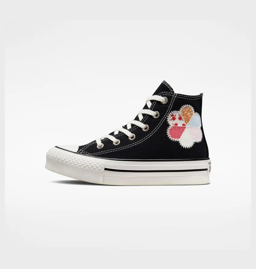 Converse Chuck Taylor All Star EVA Lift Platform Crafted Patchwork Zwart/sunrise Pink