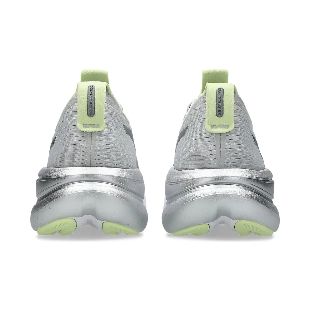 ASICS GEL-NIMBUS 28 PLATINUM “Platinum / Glow Green” (1012C068-020)