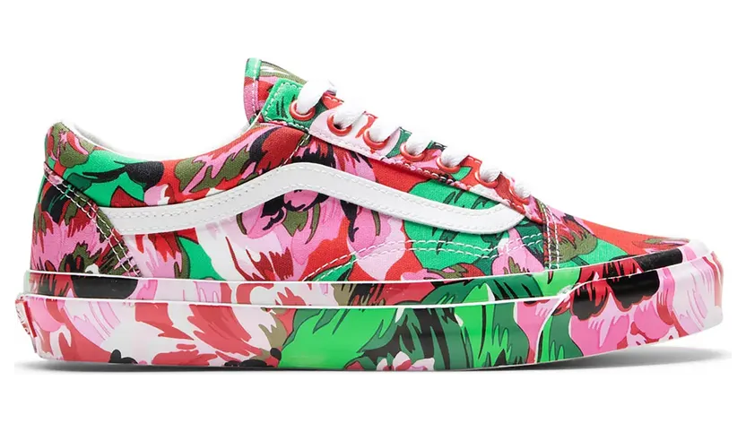 Vans Kenzo x OG Old Skool LX ‘Floral Red’ Floral Red/True White (VN0A4P3X02G)