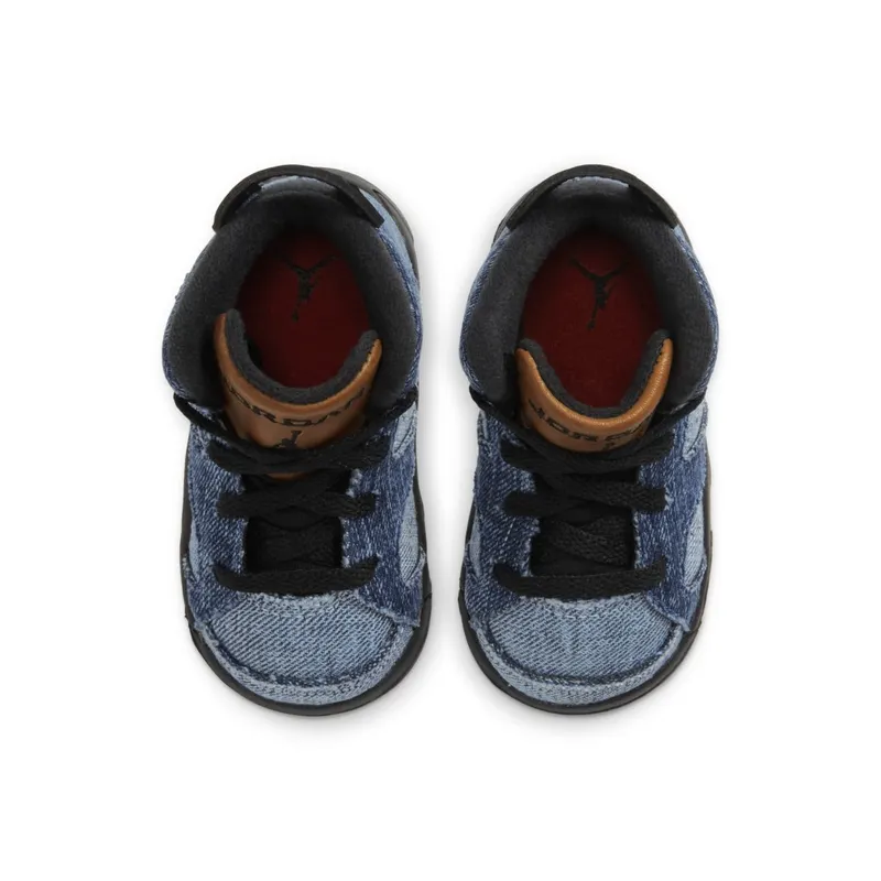 Jordan 6 Retro Washed Denim (TD) Washed Denim/Sail-Varsity Red-Black (CV5488-401)
