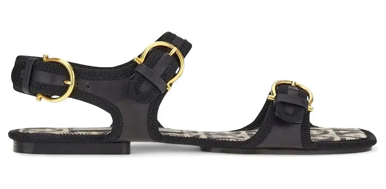 Ferragamo Sandal Black Gold (01D966756637)