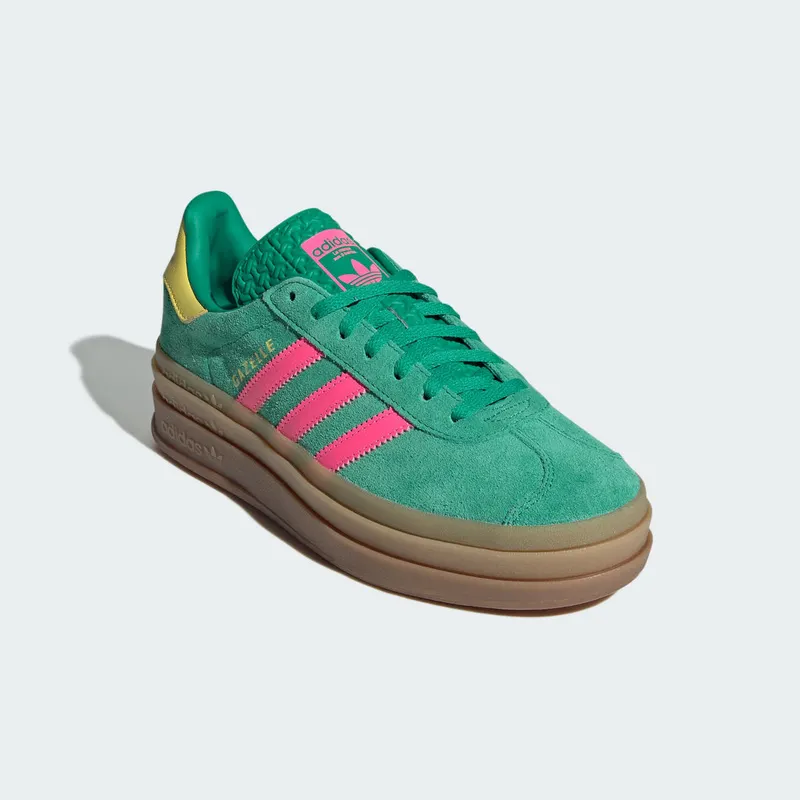 Adidas Gazelle Bold Court Green / Lucid Pink / Pure Sulfur (JH9668)