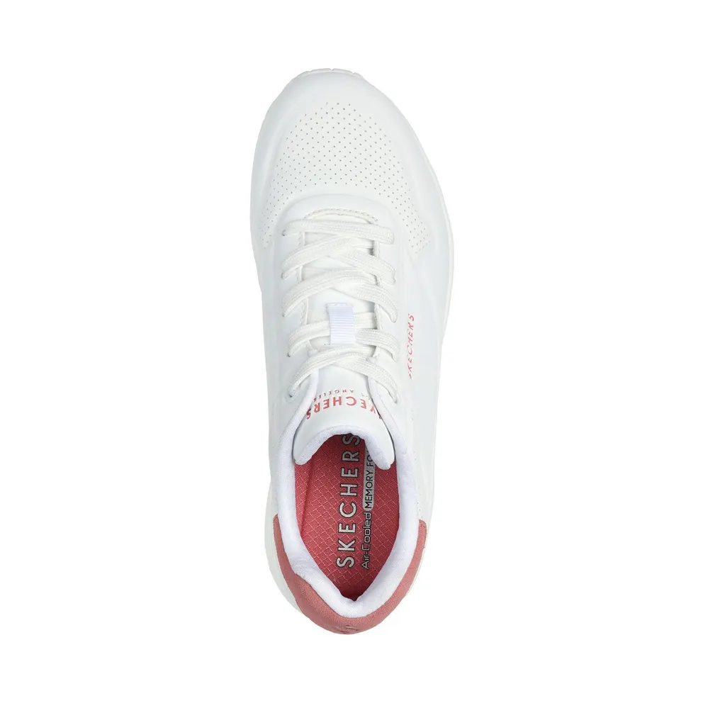 Skechers UNO – Pop Back Sneaker White/Coral