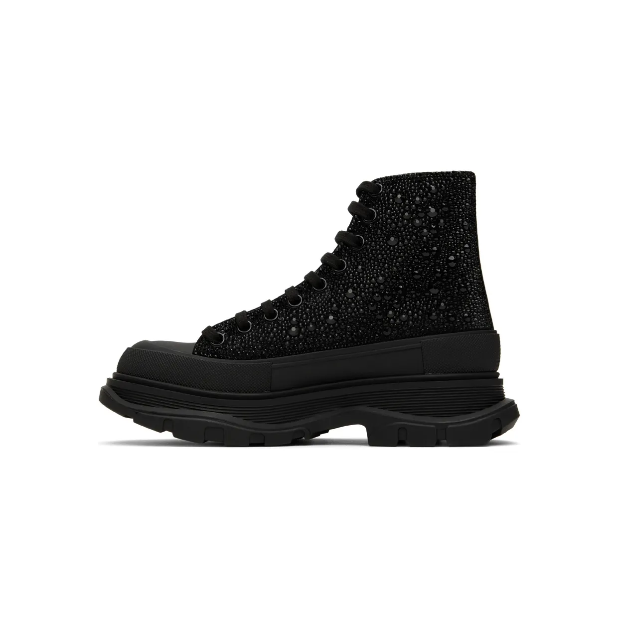 Alexander McQueen Black Stud High-Top Sneakers (688538WHCEJ) (3)