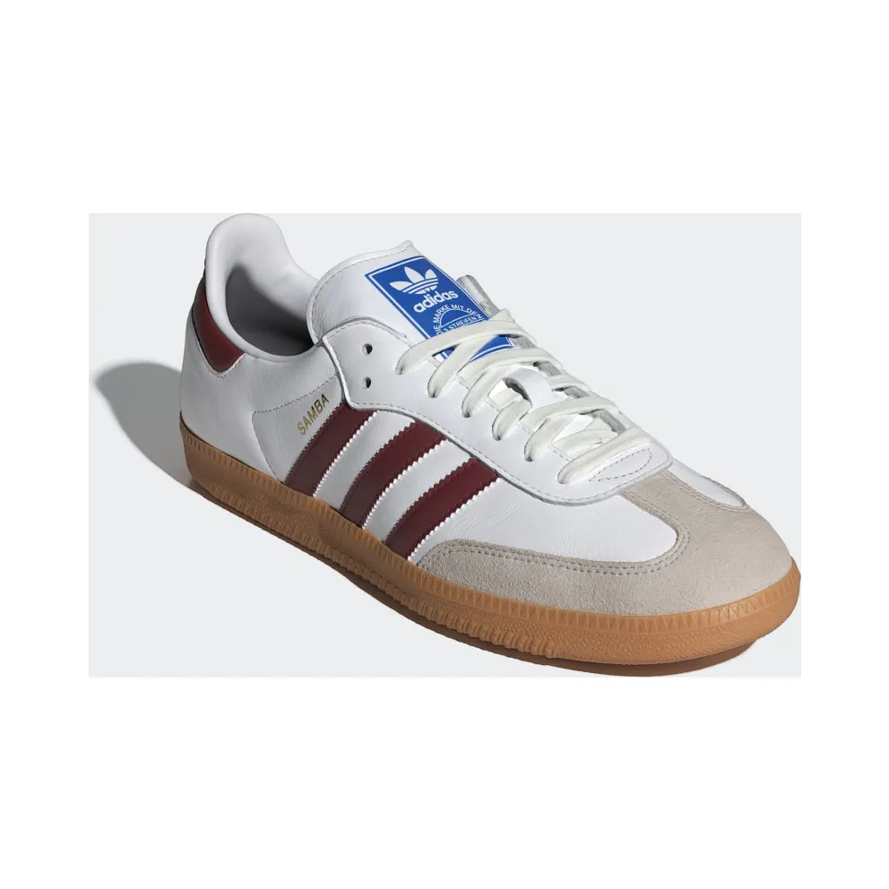 adidas Samba OG Cloud White / Collegiate Burgundy / Gum (IF3813)
