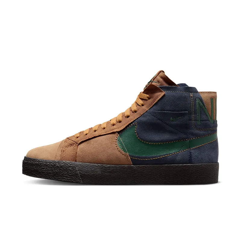 Nike SB Zoom Blazer Mid Premium Legend Dark Brown Obsidian Patchwork (FZ3306-200)