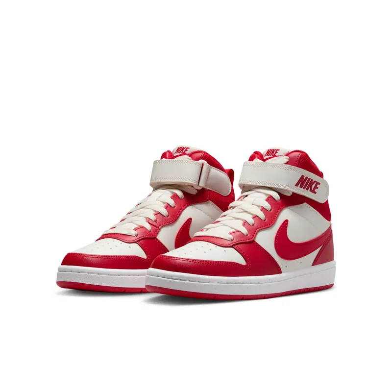 Nike Court Borough Mid 2 Sail White Gym Red (CD7782-124)