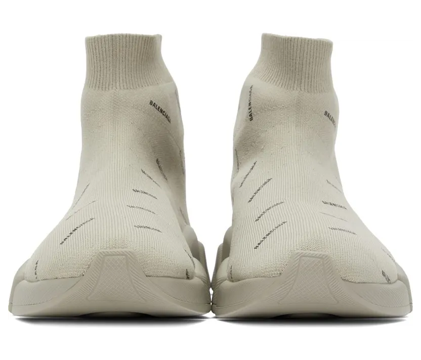 Balenciaga All Over Logo Speed 2.0 Beige (617239W2DBO9910) (2)