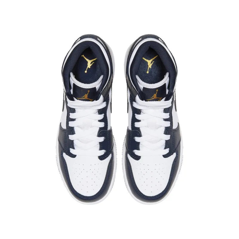 Air Jordan Nike AJ I 1 Mid Obsidian (GS) (2019) (554725-174)