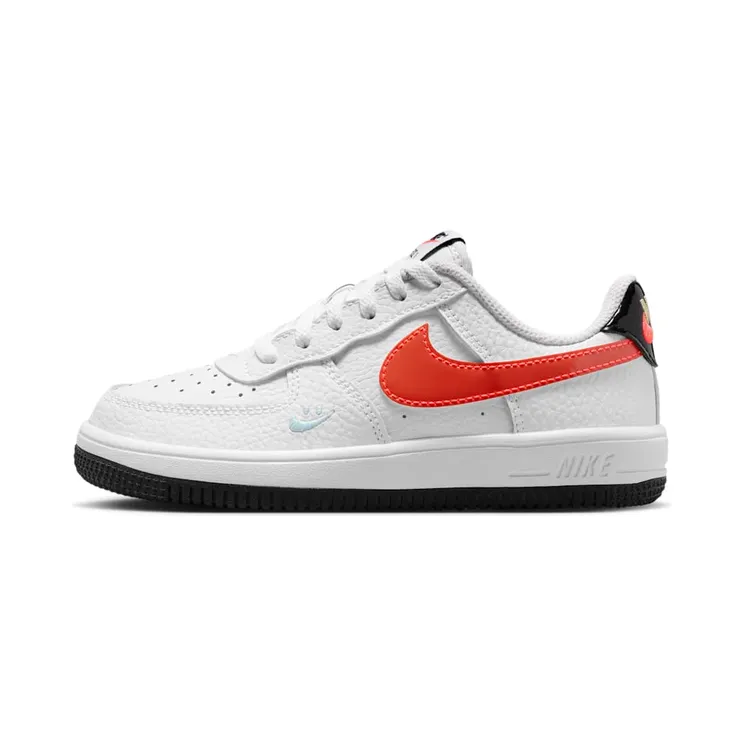 Nike Force 1 Low Smiley Swoosh White Black Flash Crimson (IV5085-100)