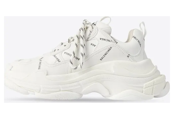 Balenciaga Triple S Allover Logo White (W) (4)