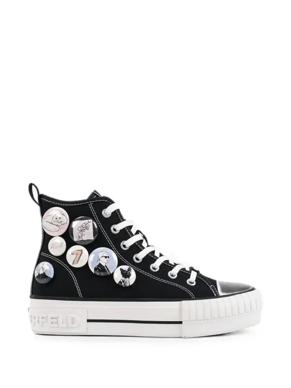 Karl Lagerfeld Kampus Max sneakers verfraaid with badge – Black (KL60459)