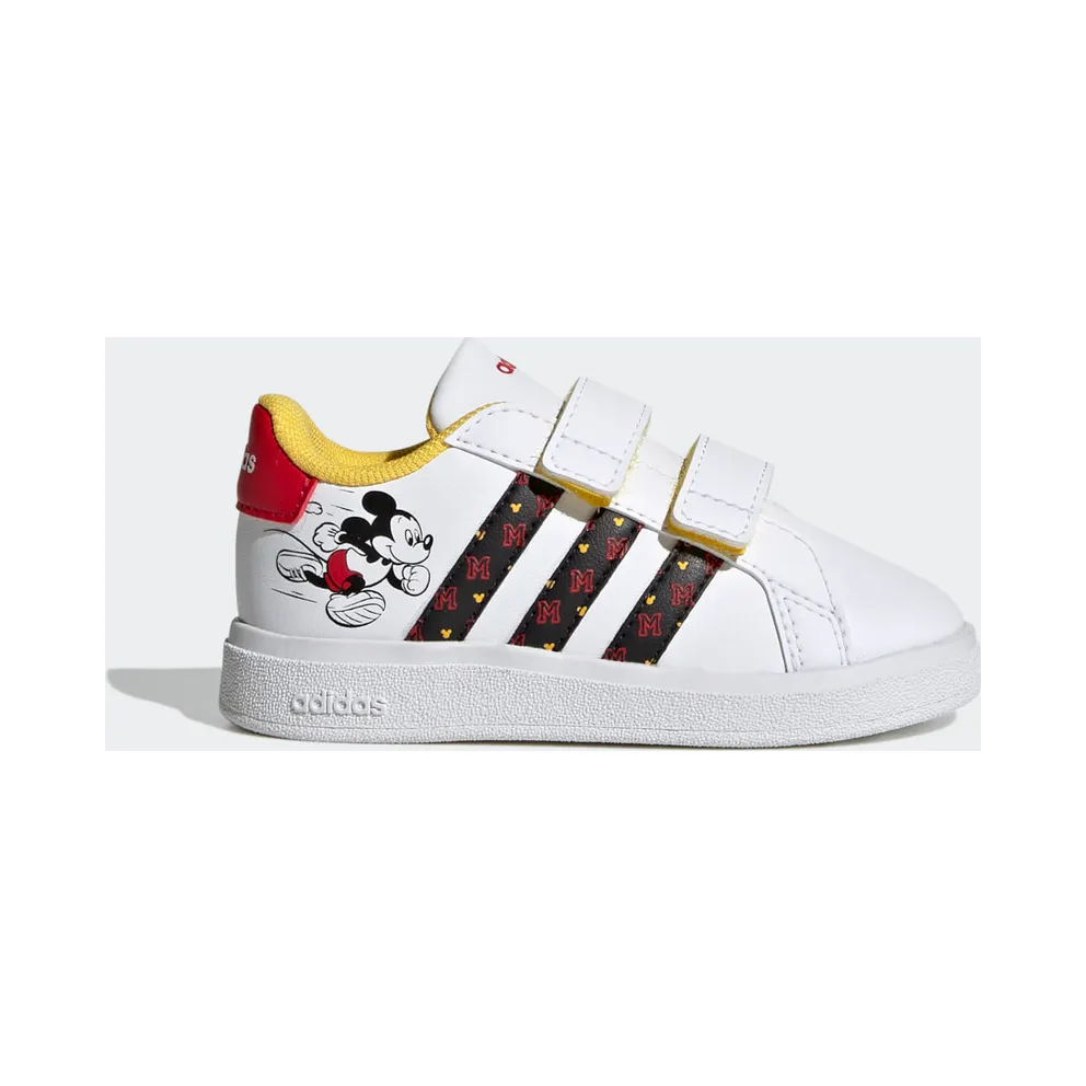 adidas x Disney Grand Court Micky Lifestyle Court Hook-and-Loop Schuh Cloud White / Core Black / Better Scarlet (HP7759)