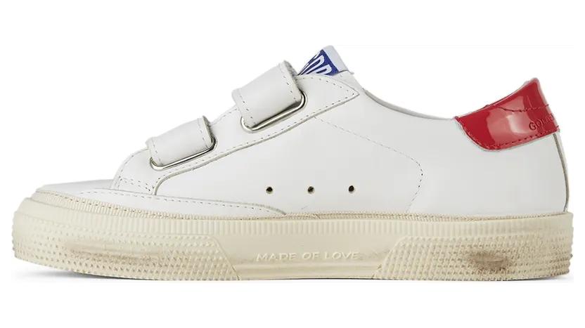 Golden Goose Kids White & Leopard May School Velcro Sneakers (GYF00198.F001996.10762) (3)