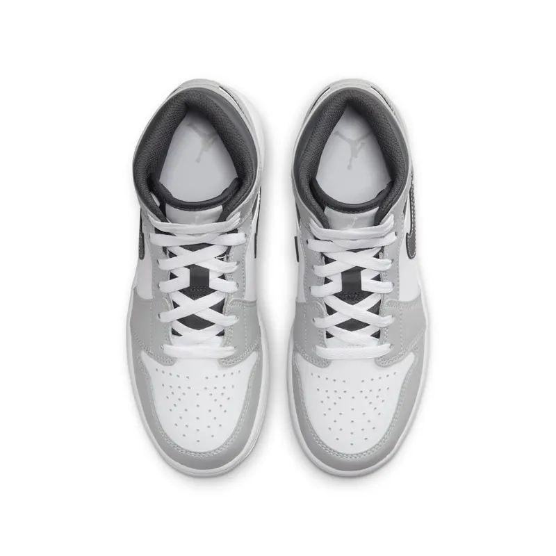Air Jordan 1 Mid GS Smoke Grey Black (554725-078)