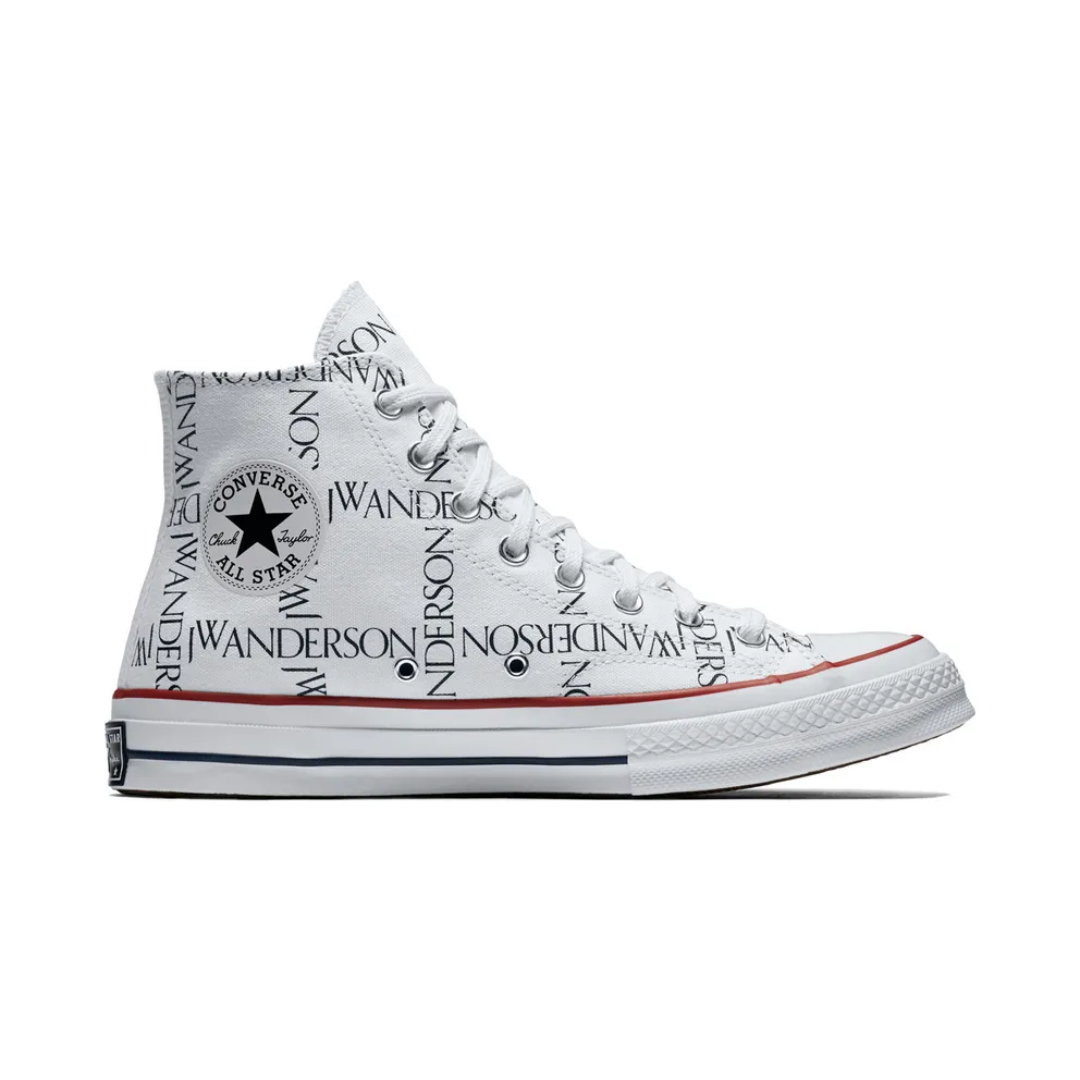 Converse Chuck Taylor All-Star 70s Hi Grid JW Anderson White White/Black-Insignia Red (160808C)