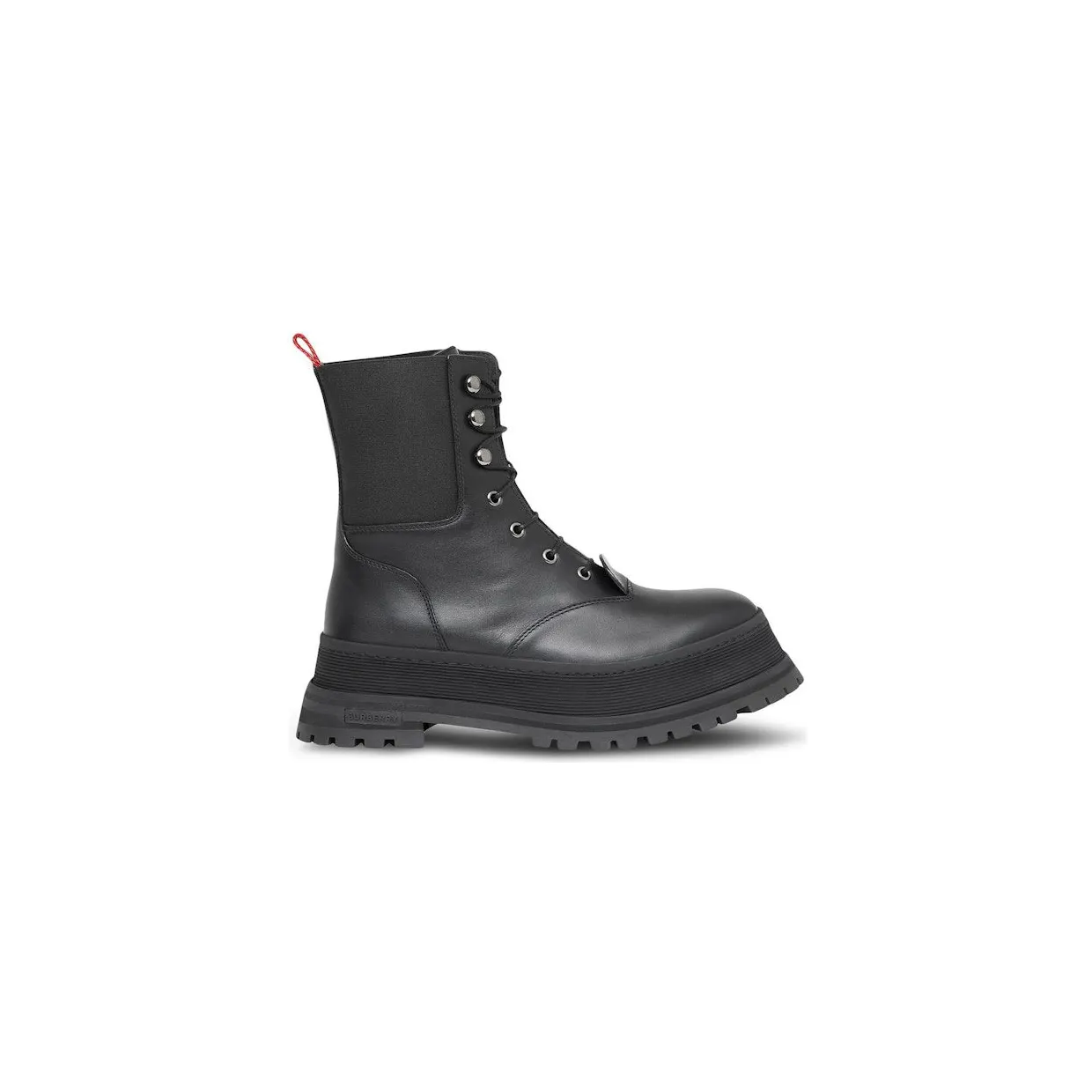 Burberry Iconic Strip Chunk Boots Black Leather (8034295)