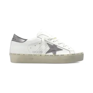 Golden Goose Hi Star Laminated Crocco White Grey Lillac
