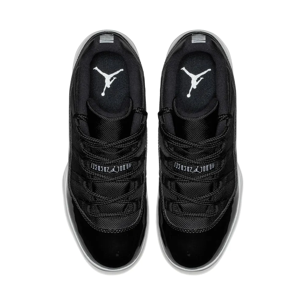 Jordan 11 Retro Low Cleat Black Black/White-Metallic Silver (AO1560-011)