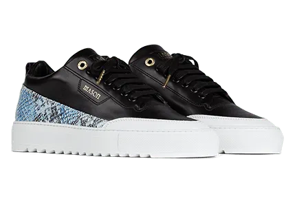 Mason Garments Torino Leather/Snake Black/Blue (FW20-9A)