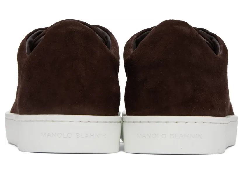 Manolo Blahnik Brown Semanada 2011 /1012 Dbrw & Wh (322-2227) (2)
