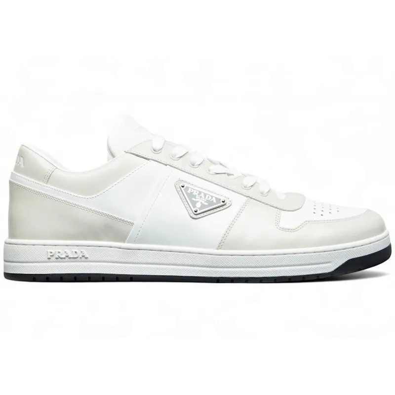 Prada Downtown Leather White Dusty Grey (2EE364 3LOI F0R6E)