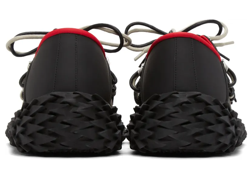 Giuseppe Zanotti Black & Red Leather Urchin Sneakers (RM00031 84420) (4)