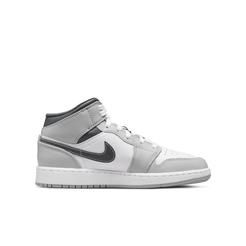Air Jordan 1 Mid GS Smoke Grey Black (554725-078)