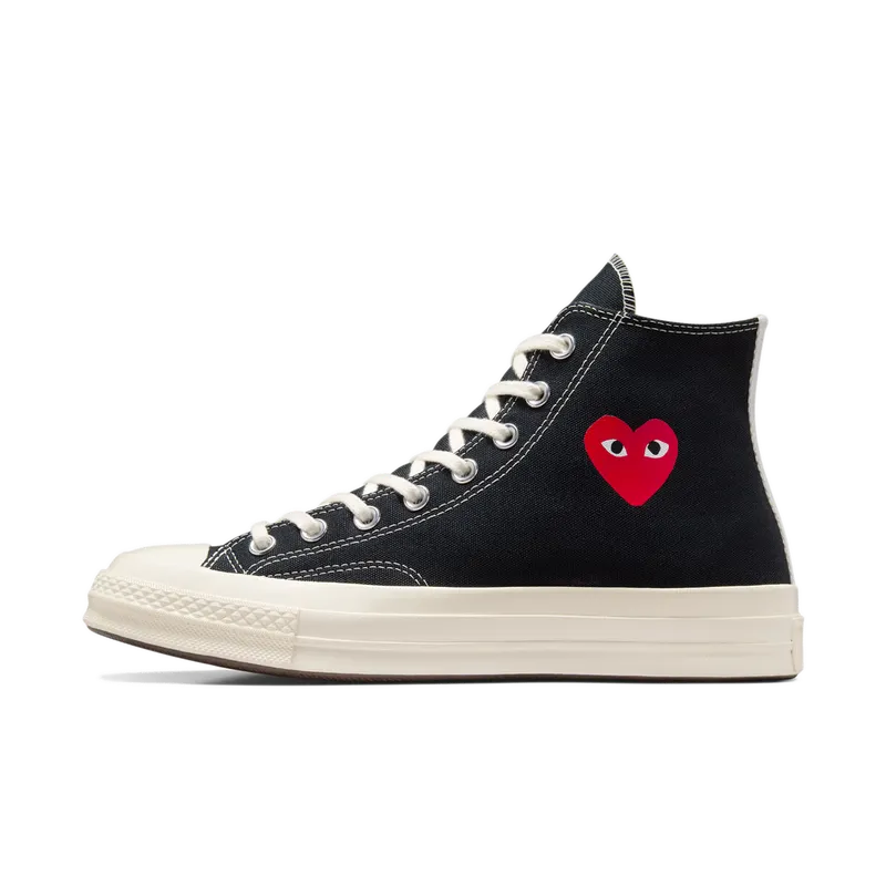 Converse PLAY Comme des Garçons Single Heart Chuck 70 Black/Red/Egret (A08801C)