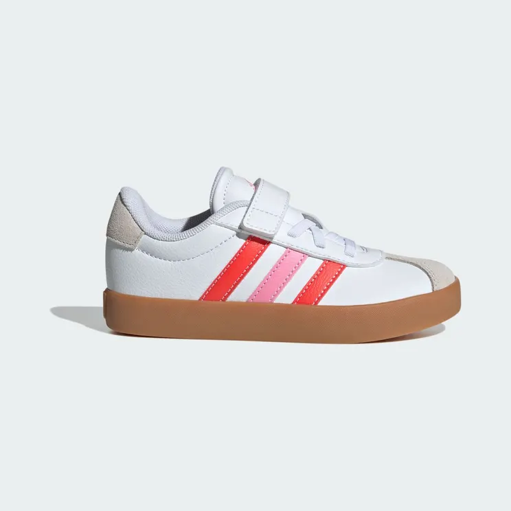Adidas VL Court 3.0 Skateboardschoenen Kids Cloud White / Bright Red / Bliss Pink (JH6318)
