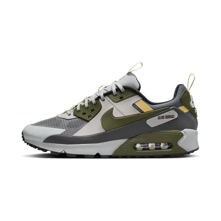 Nike Air Max 90 Drift “Light Smoke Grey / Iron Grey / Infinite Gold / Cargo Khaki” (FB2877-003)