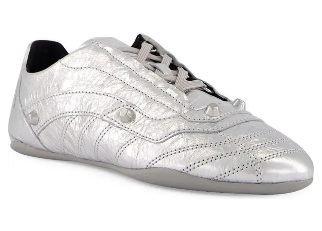 Balenciaga City Metallic Studded “Silver” (856693 WZCYL 8800)
