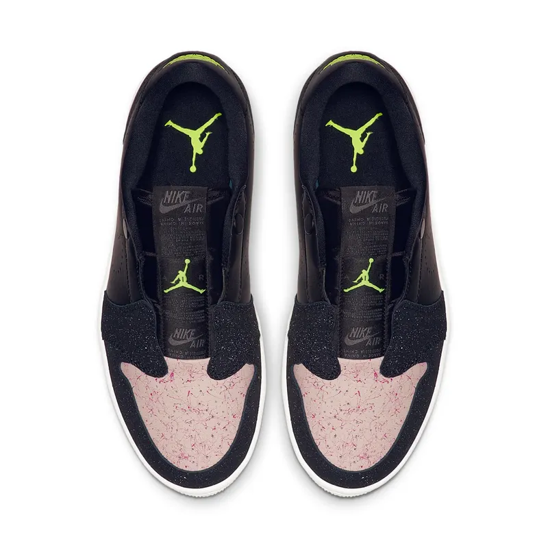 Jordan 1 Retro Low Slip Black Silt Red (W) Black/Volt-Phantom-Silt Red-Rush Maroon (AV3918-002)