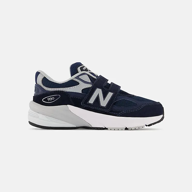New Balance FuelCell 990v6 Hook and Loop Navy Silver (PV990NV6)