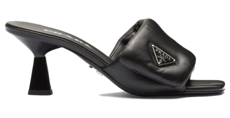 Prada Soft Padded 65mm Sandals Black Nappa Leather (1XX654_2DL8_F0002_F_065)