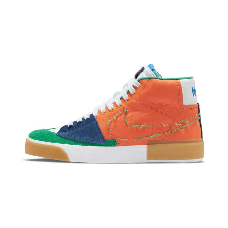 Nike SB Zoom Blazer Mid Edge “Safety Orange / University Gold / White / Lucky Green” (DA2189-800)
