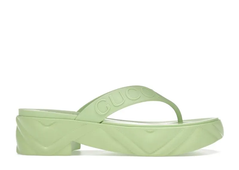 Gucci Thong Platform Sandal Light Green (746334 JFM00 3801)