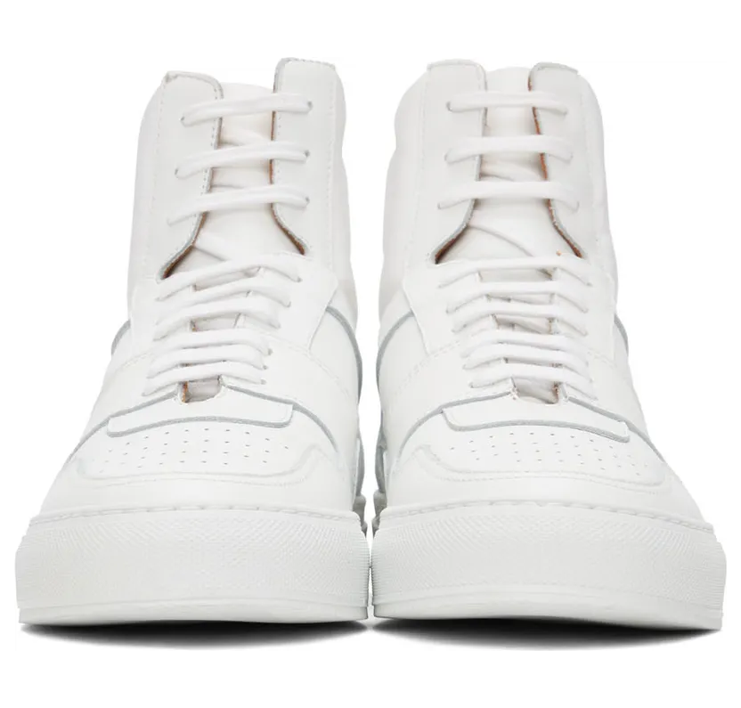 Common Projects White Cracked Leather High Sneakers (ARTICLE 2335) (2)