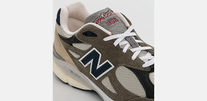 New Balance 990v3 MiUSA Grey Blue Olive (M990TO3)