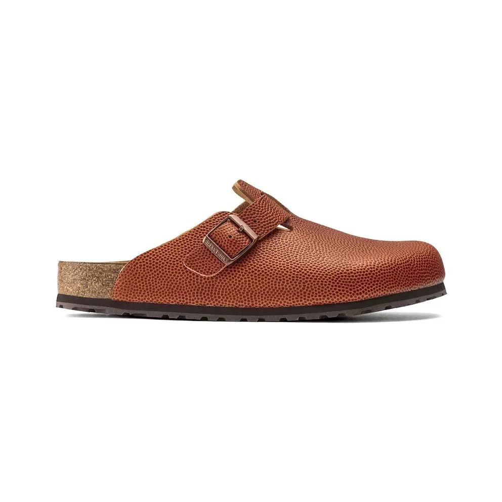 Birkenstock Boston Horween Embossed Natural Leather Ginger Brown (1022371)