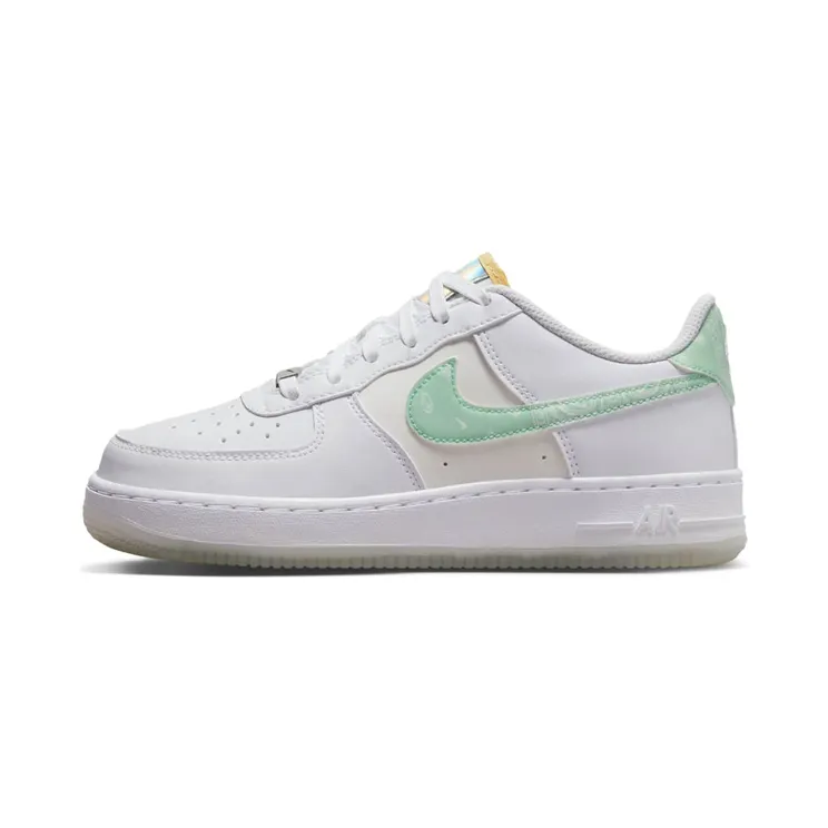 Nike Air Force 1 Low LV8 GS Pastel Paisley “White / Phantom / Mint Foam” (FJ7706-131)