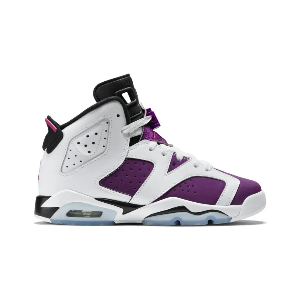 Jordan 6 Retro Grape (GS) White/Vivid Pink-Bright Grp-Black (543390-127)
