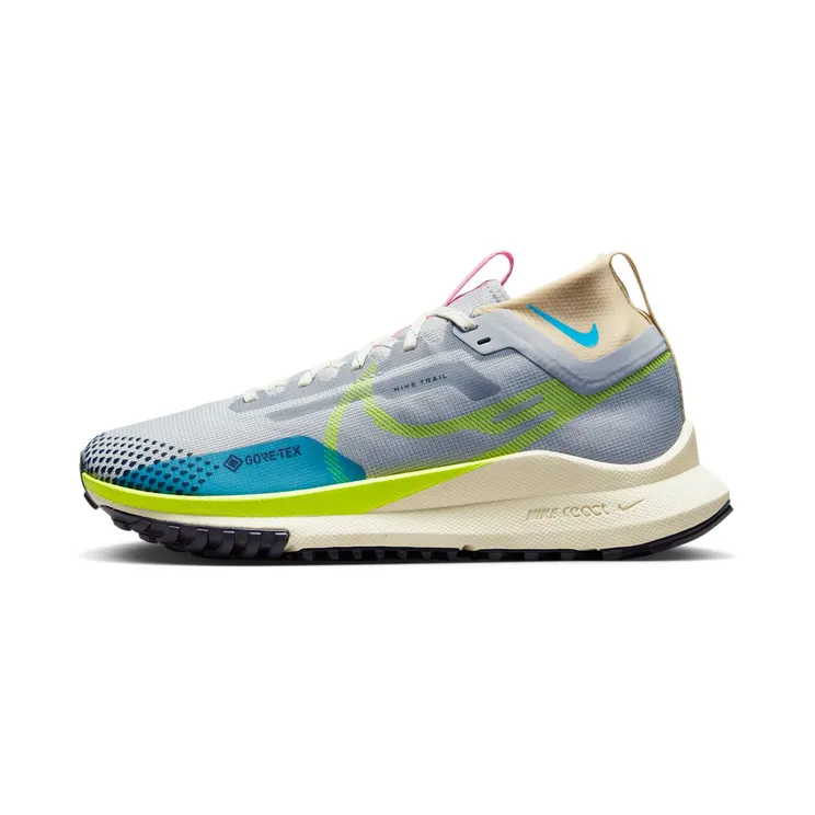 Nike React Pegasus Trail 4 GORE-TEX “Wolf Grey / Stadium Green / Baltic Blue / Volt” (DJ7929-002)